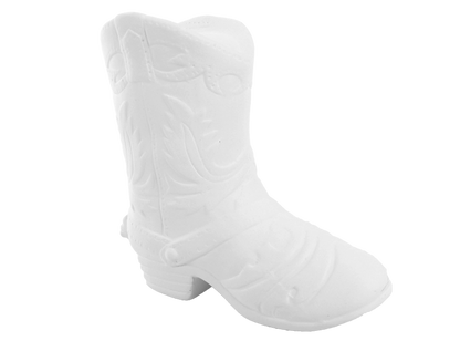 Bisque Cowboy Boot Bank (Case of 4)