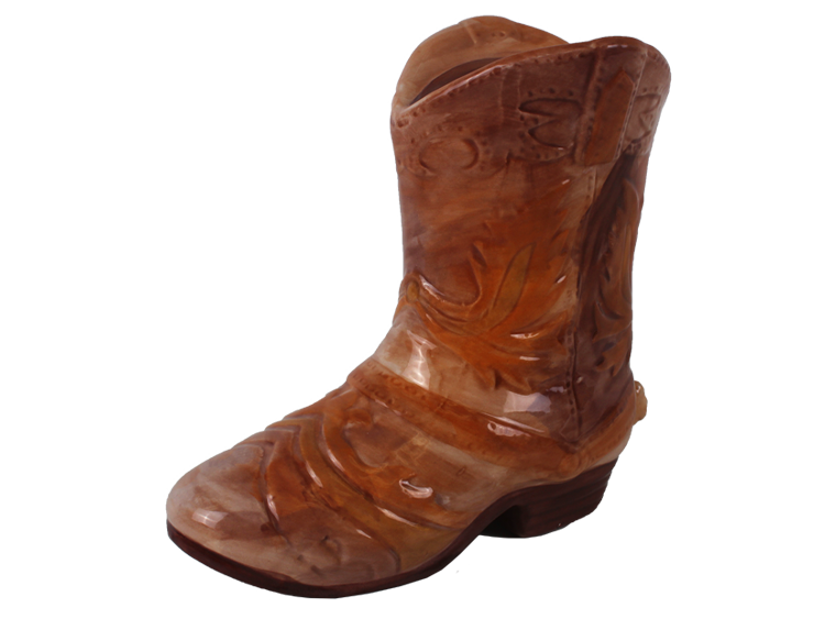 Bisque Cowboy Boot Bank (Case of 4)