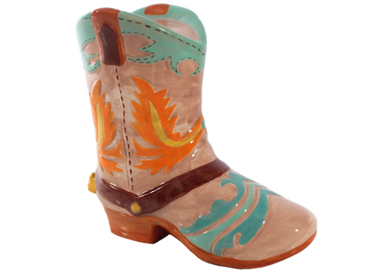 Bisque Cowboy Boot Bank (Case of 4)