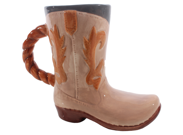 Bisque Cowboy Boot Mug (Case of 4)