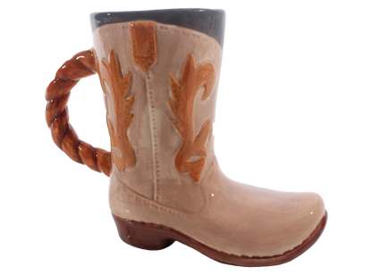 Bisque Cowboy Boot Mug (Case of 4)