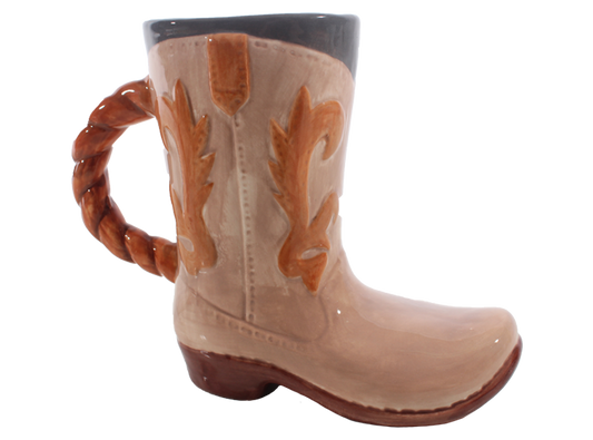 Bisque Cowboy Boot Mug (Case of 4)