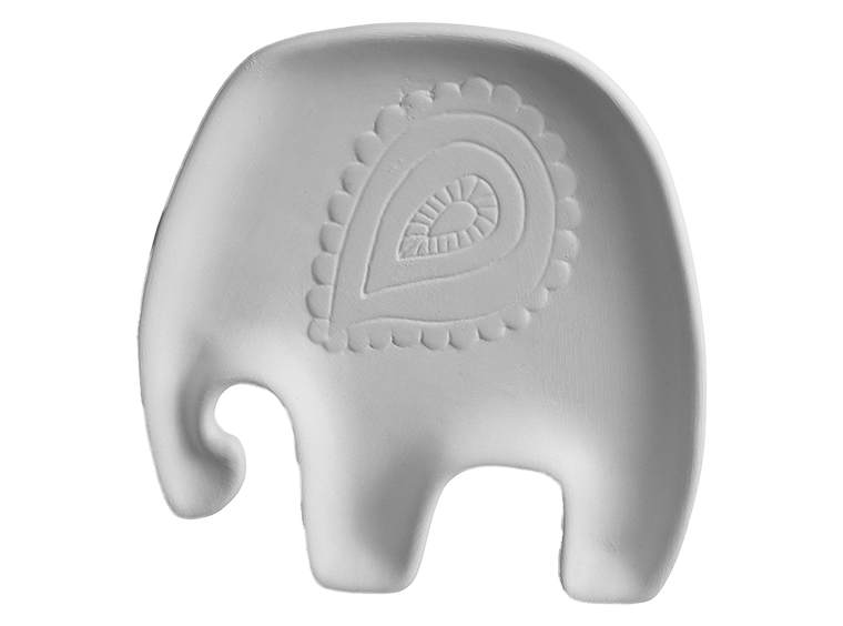 Bisque Cute Elephant Dish (Case of 6)