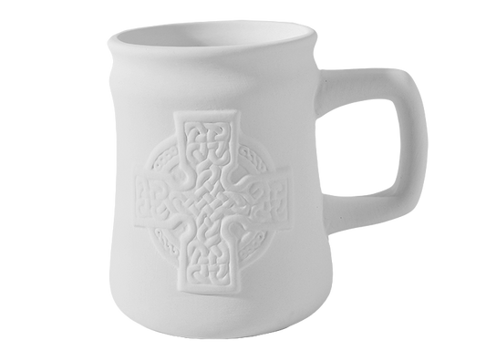 Bisque Celtic Cross Mug (Case of 4)