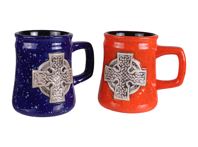 Bisque Celtic Cross Mug (Case of 4)