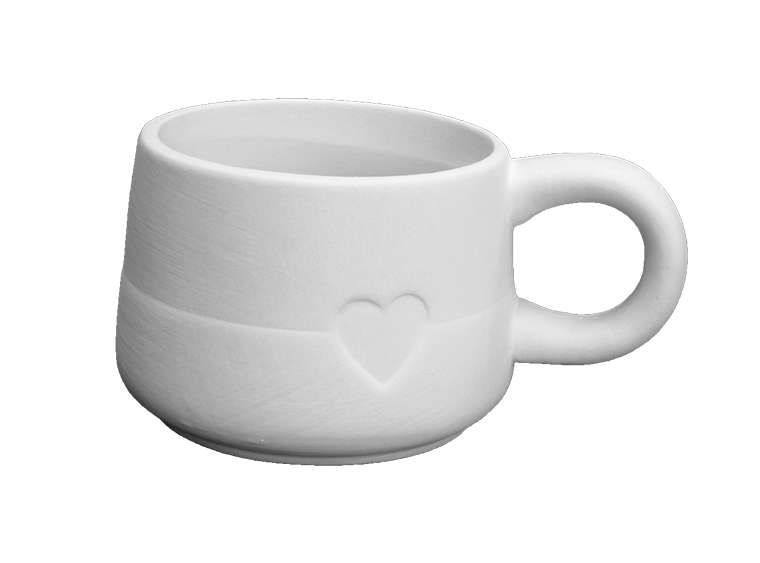 Bisque Modern Heart Mug (Case of 6)