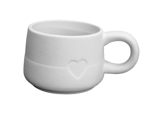 Bisque Modern Heart Mug (Case of 6)
