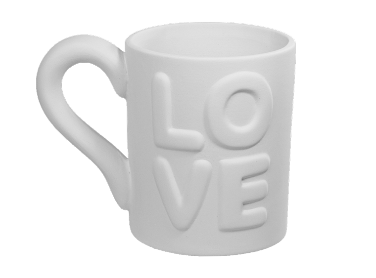 Bisque LOVE Mug (Case of 6)