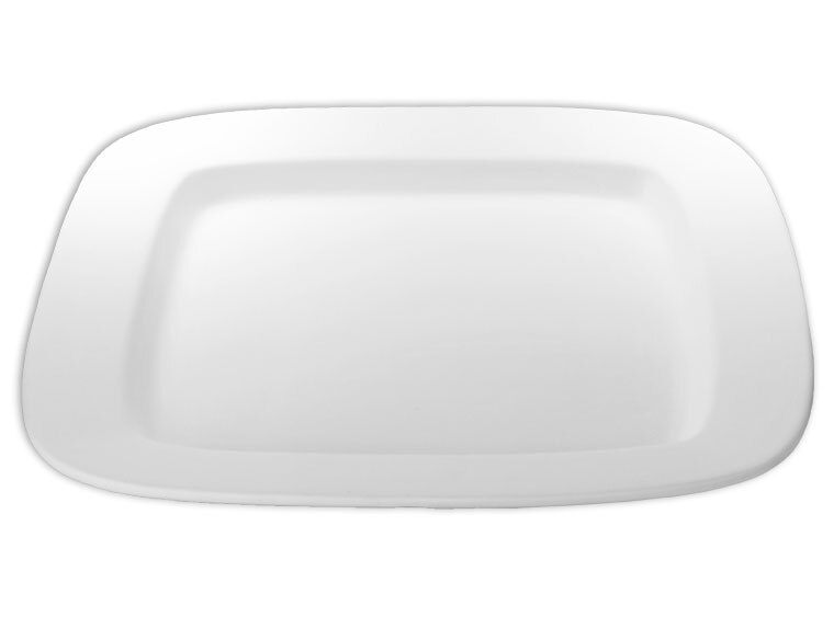 Bisque Rim Square Platter (Case of 2)