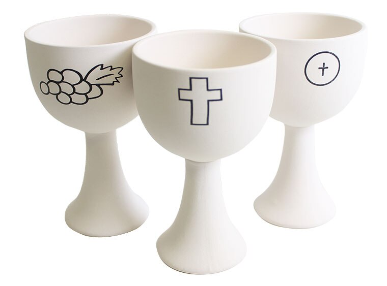 Bisque Hand Detailed Blessing Cup (Case of 6)