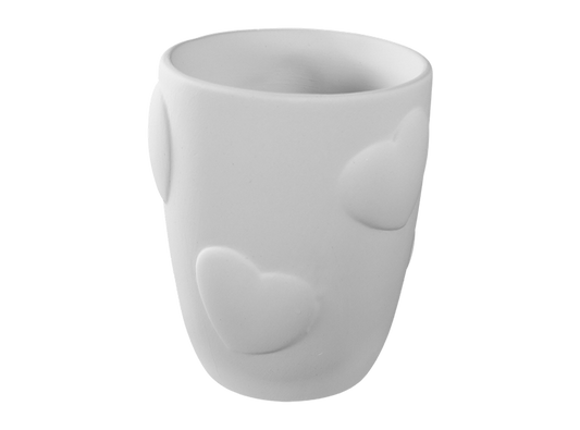 Bisque Heart Cup (Case of 12)