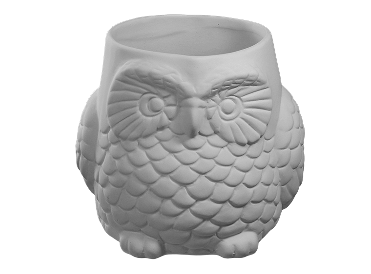 Bisque Owl Mug (Case of 4)