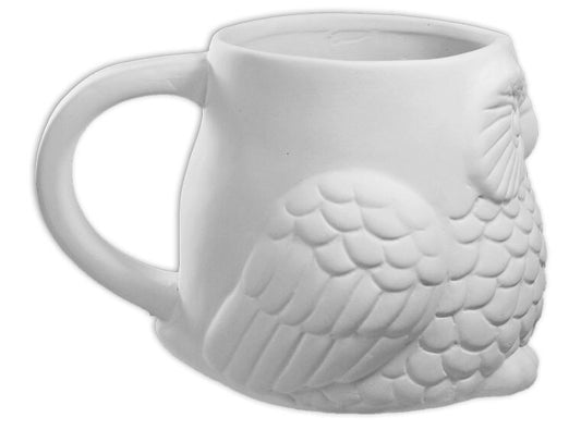 Bisque Owl Mug (Case of 4)