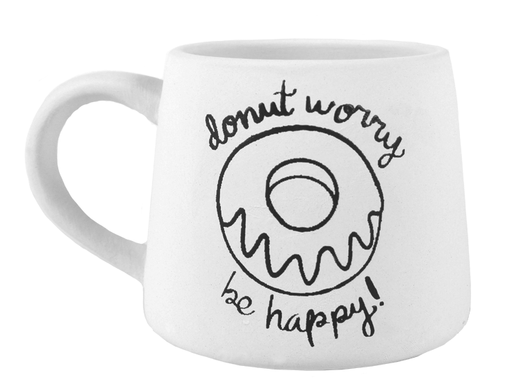 Bisque Donut Worry Mug (Case of 4)
