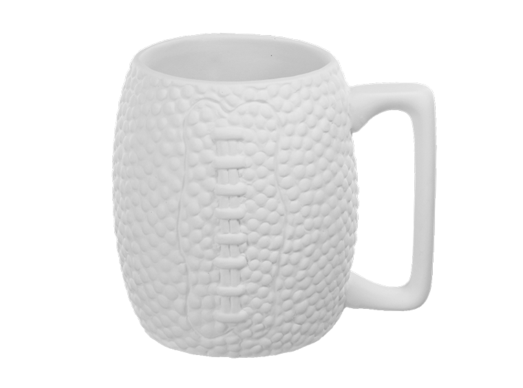Bisque Football Mug (Case of 6)