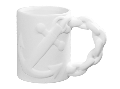 Bisque Anchor Mug (Case of 4)