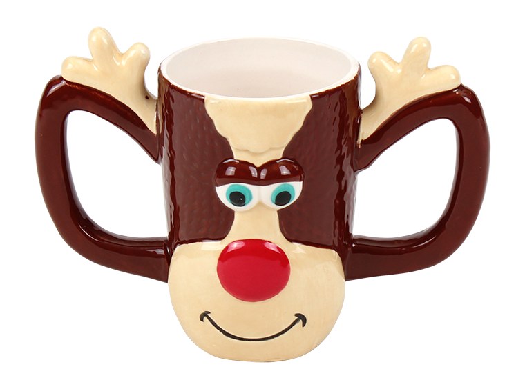 Bisque Reindeer Mug (Case of 4)