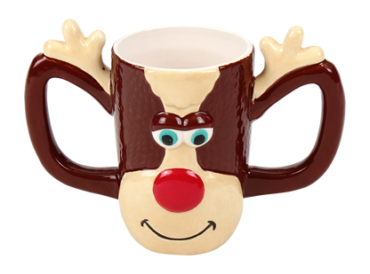 Bisque Reindeer Mug (Case of 4)