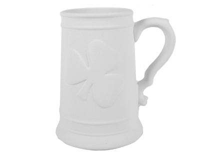 Bisque Shamrock Stein (Case of 6)