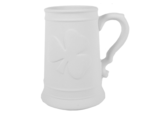 Bisque Shamrock Stein (Case of 6)