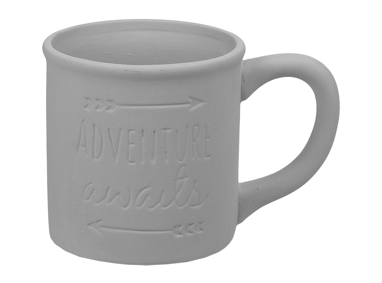 Bisque Adventure Awaits Tin Mug (Case of 6)