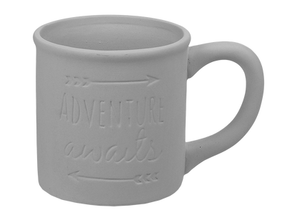 Bisque Adventure Awaits Tin Mug (Case of 6)