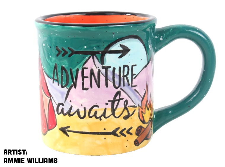 Bisque Adventure Awaits Tin Mug (Case of 6)