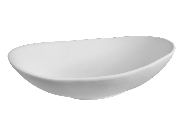 Bisque Large Organic Oval Plate (Case of 8)