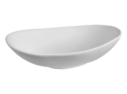Bisque Large Organic Oval Plate (Case of 8)