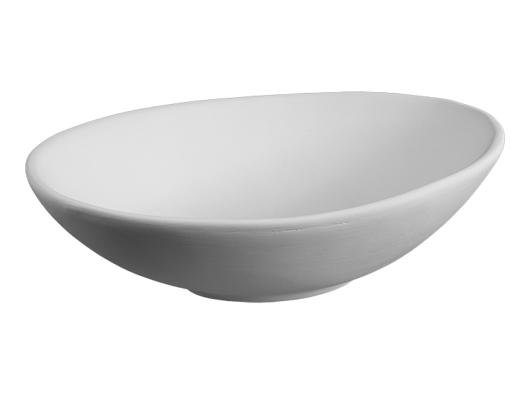 Bisque Small Organic Oval Plate (Case of 8)
