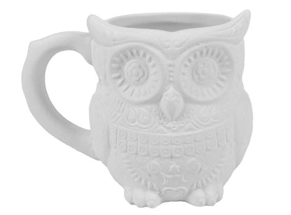 Bisque Day Of The Dead Owl Mug (Case of 6)