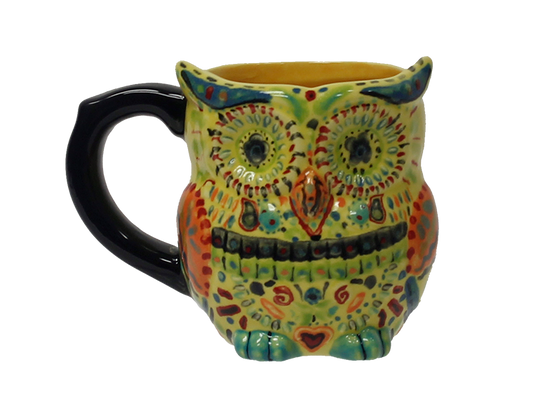 Bisque Day Of The Dead Owl Mug (Case of 6)
