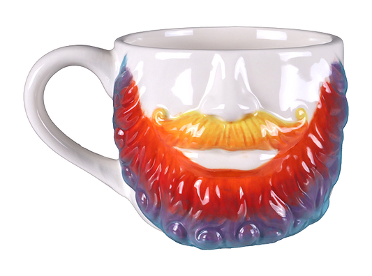 Bisque Hipster Bearded Mug (Case of 4)