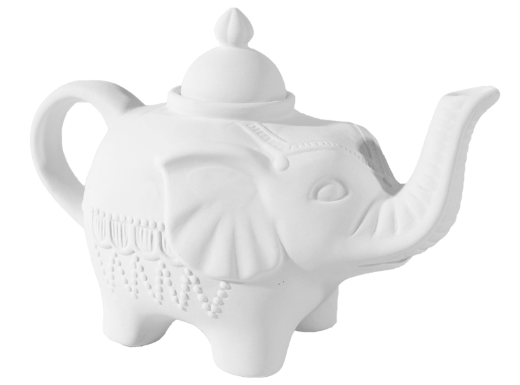 Bisque Elephant Tea Pot (Case of 2)
