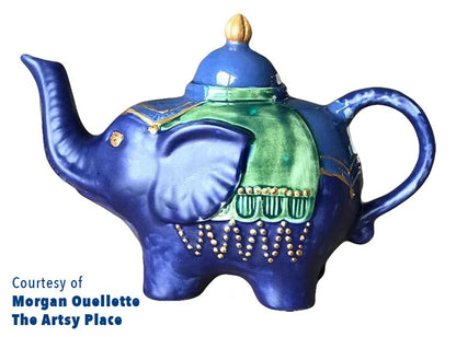 Bisque Elephant Tea Pot (Case of 2)