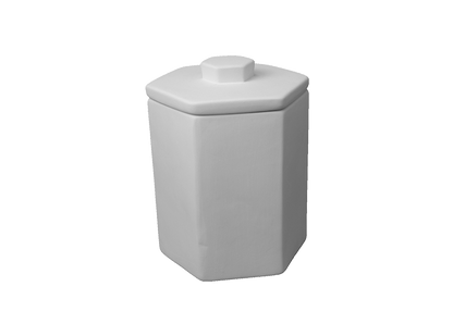 Bisque Hexagon Canister (Case of 2)
