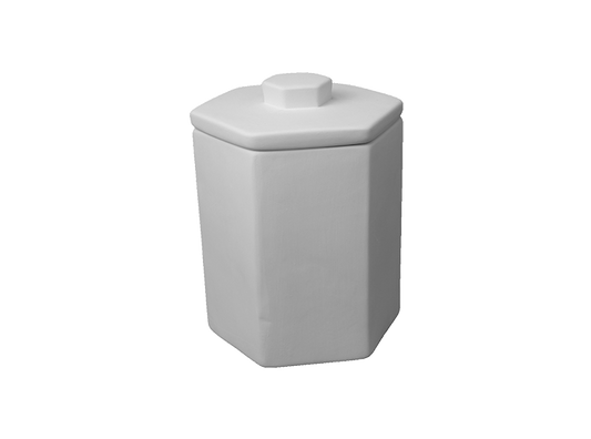 Bisque Hexagon Canister (Case of 2)
