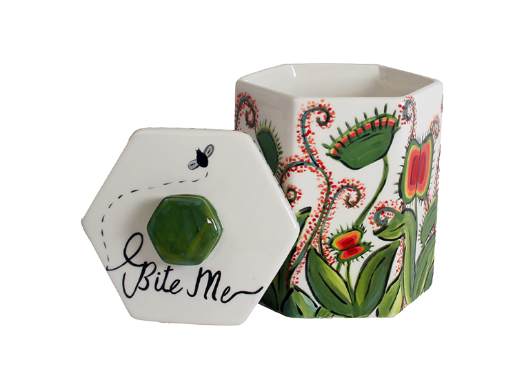 Bisque Hexagon Canister (Case of 2)
