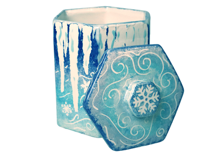 Bisque Hexagon Canister (Case of 2)