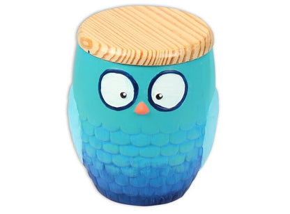 Bisque Modern Owl Canister (Case of 4)
