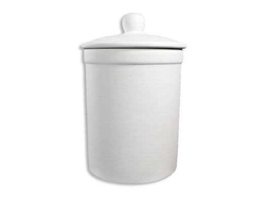 Bisque Small Canister With Seal (Case of 4)