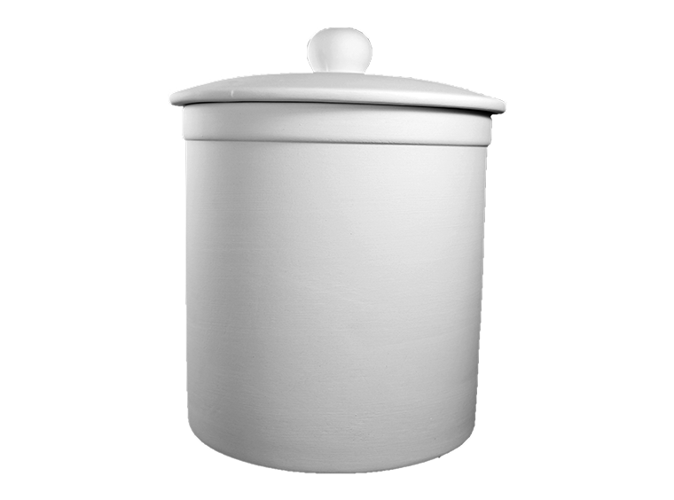 Bisque Large Canister With Seal (Case of 2)