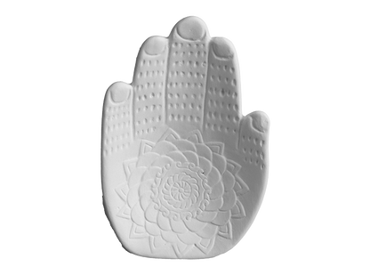 Bisque Mandala Palm Spoon Rest (Case of 12)