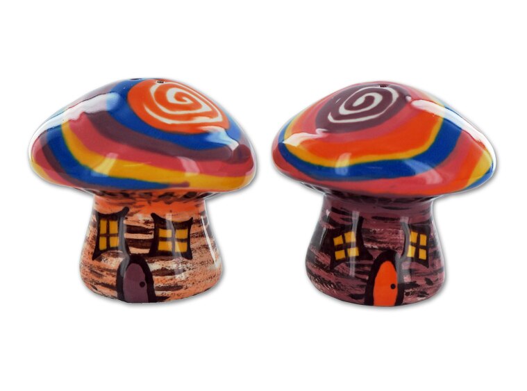 Bisque Mushroom Salt And Pepper Set (Case of 6)