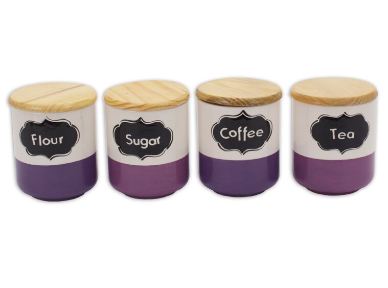 Bisque Large Modern Canister (Case of 4)
