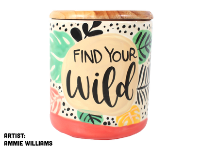 Bisque Large Modern Canister (Case of 4)
