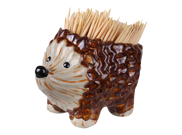 Bisque Hedgehog Toothpick Holder (Case of 12)