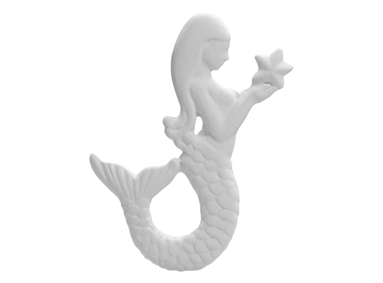 Bisque Mermaid Ornament (Case of 12)