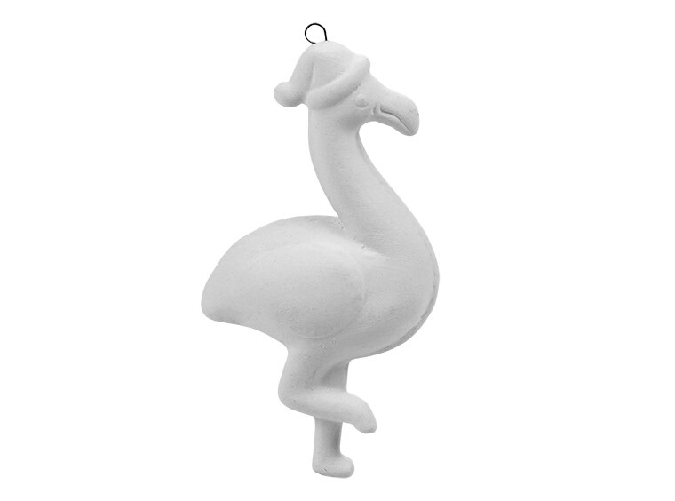 Bisque Flamingo Ornament (Case of 12)