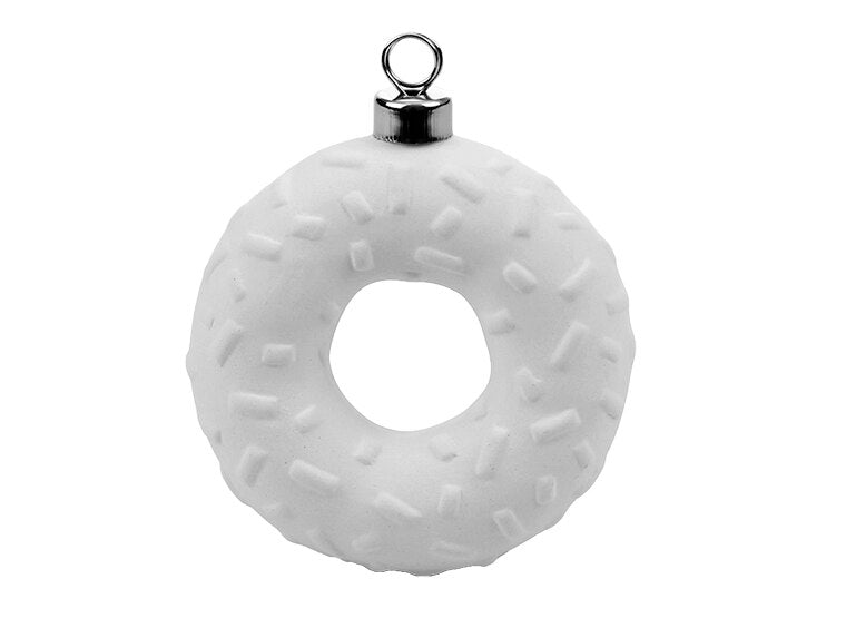 Bisque Donut Ornament (Case of 12)